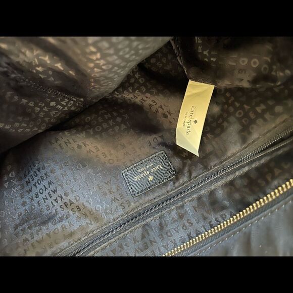 Kate Spade black nylon  large tote/shoulder bag top zipper . - Picture 12 of 16